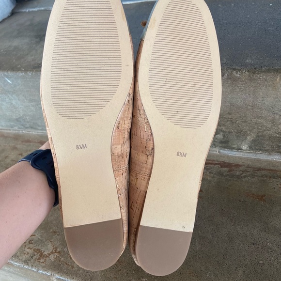 Talbots Pamela Cork Ballet Flats with Metallic Gold Toe Cap - Picture 8 of 8